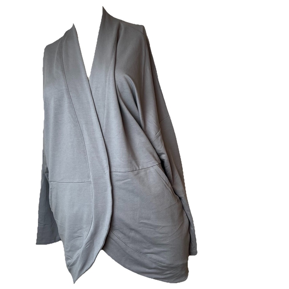 MERCER+METTLE Women's Stretch Open-Front Gray Cardigan XL